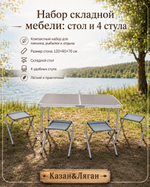 Набор Складной стол + 4 стула