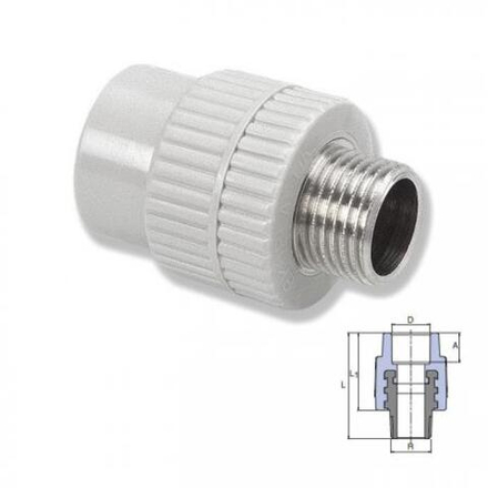 Муфта с М.Р.Н. PPR 25х1/2" РТП