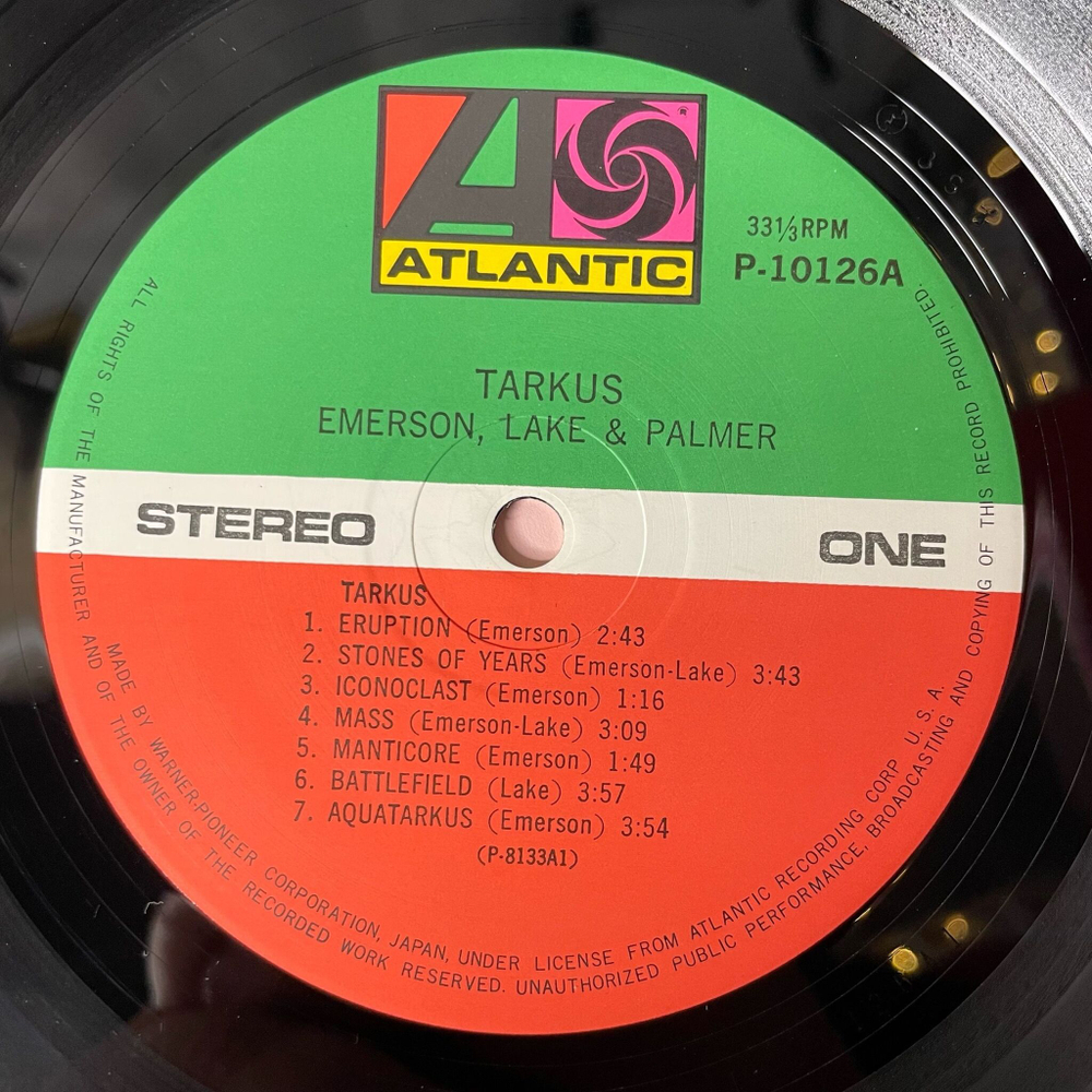 Винтажная виниловая пластинка LP Emerson, Lake and Palmer Tarkus (Japan 1976) (No Obi) Stones Of Years