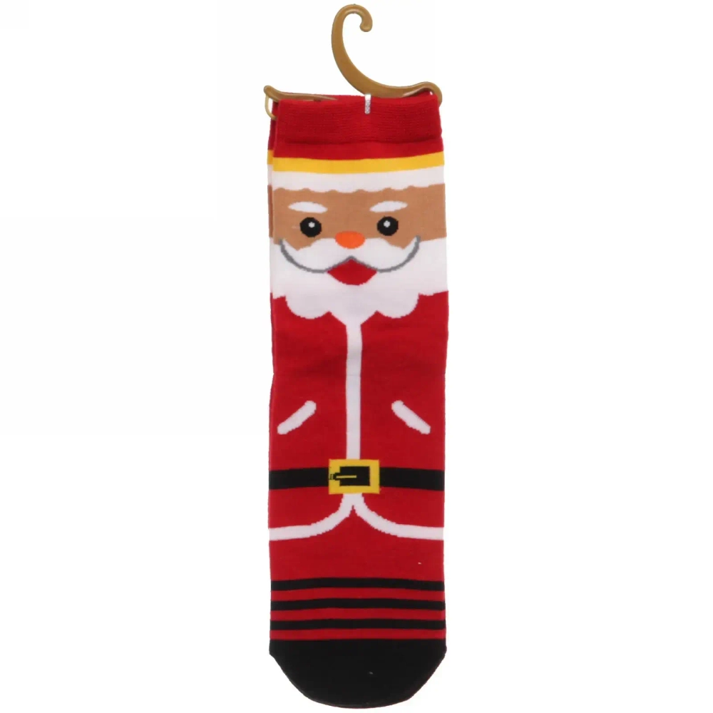 Носки женские «Новогоднее веселье», микс 5 цветов, р-р 36-39 (крючок, пакет, стикер)