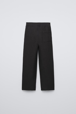 ZARA БРЮКИ С ЗАЩИПАМИ, СЕРЫЙ