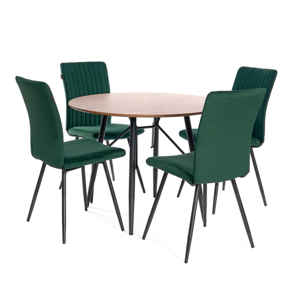 Стул обеденный Monte Carlo TREND, велюр, Deep Forest (изумруд), 49х51х93 см