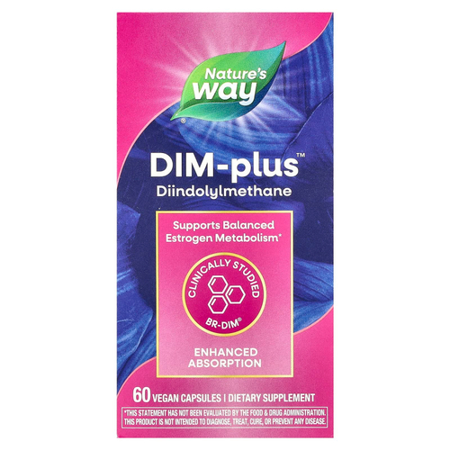 Nature's Way, DIM-Plus™, добавка с дииндолилметаном, 60 веганских капсул