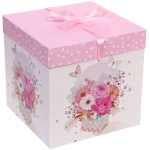 Коробка подарочная «Цветочная нежность» 22*22*22 см, микс
