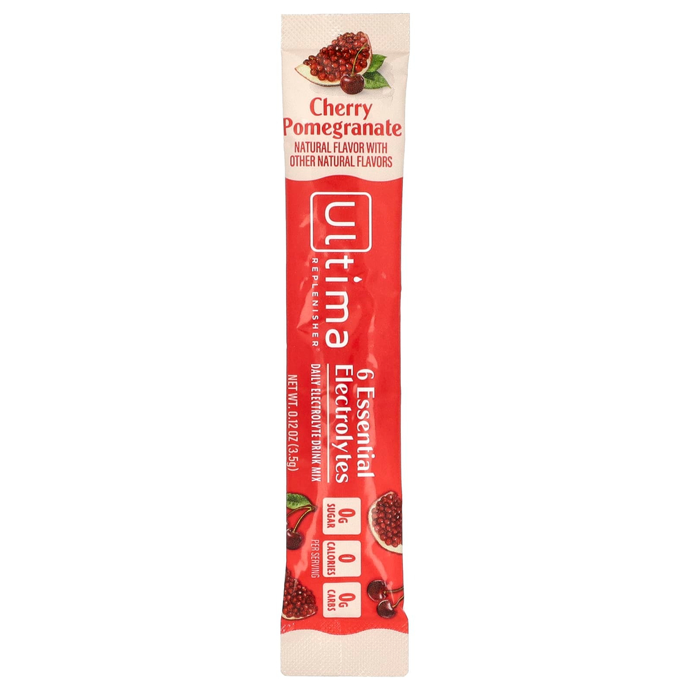 Ultima Replenisher, 6 Essential Electrolytes, ежедневная смесь для приготовления электролитов, вишня и гранат, 10 пакетиков по 3,5 г (0,12 унции)