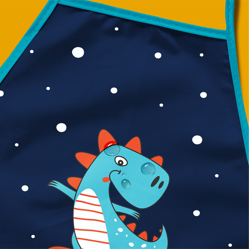 Фартук завязки 49х39 Динозавр (синий)