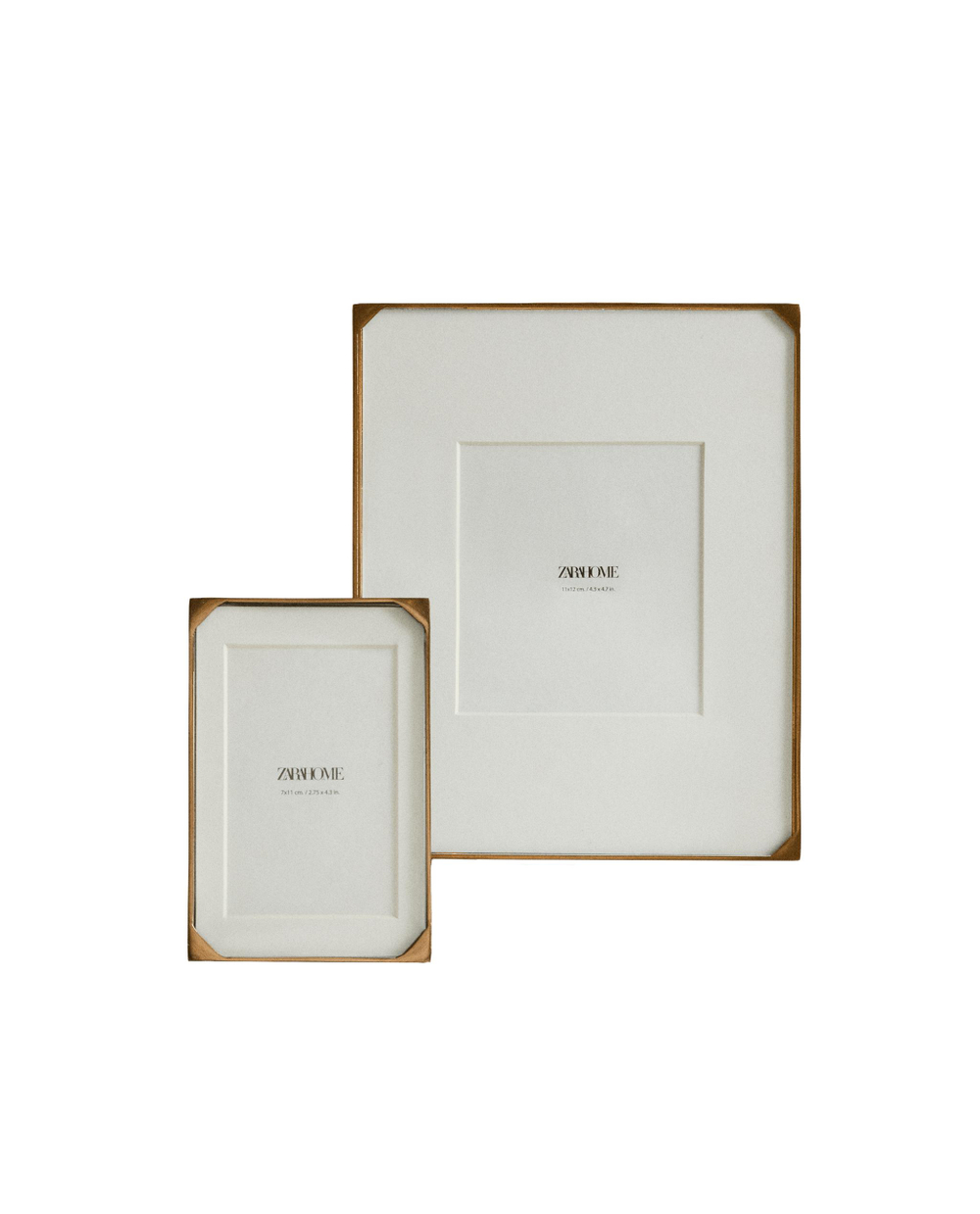 Zara Home Фоторамка из стекла, цвет коричневый, 15 см