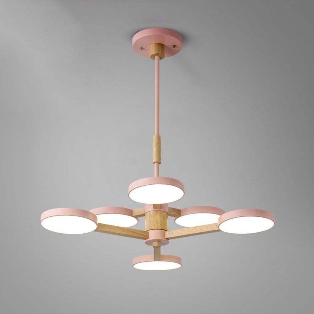 Люстра на штанге TURNA DBL L6 Pink