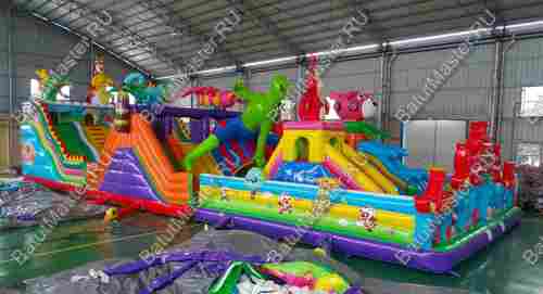 Коммерческий надувной батут "Невероятные приключения" 24*9*9 м