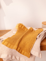 Полотенце для лица из умягченной вафли цвета охры из коллекции essential, 30x30 см