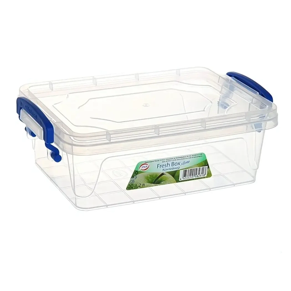 Контейнер пластиковый «Fresh Box» slim 1.2 л (Эльфпласт)