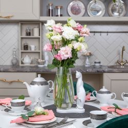 Ваза для цветов Кошка Шелби Белая