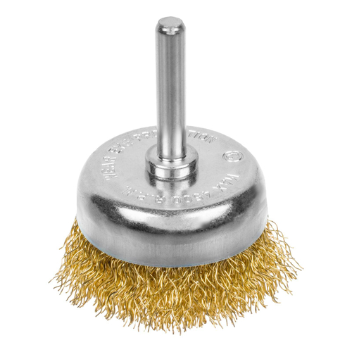 45-2-404 Щетка-крацовка чашечная, со шпилькой, латунированная стальная проволока, 38мм, (шт.)