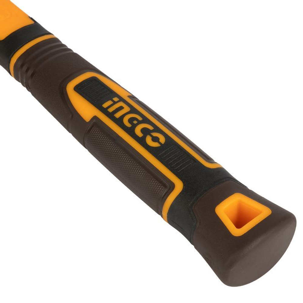 Киянка резиновая черная 450 гр с фиберглассовой рукояткой INGCO