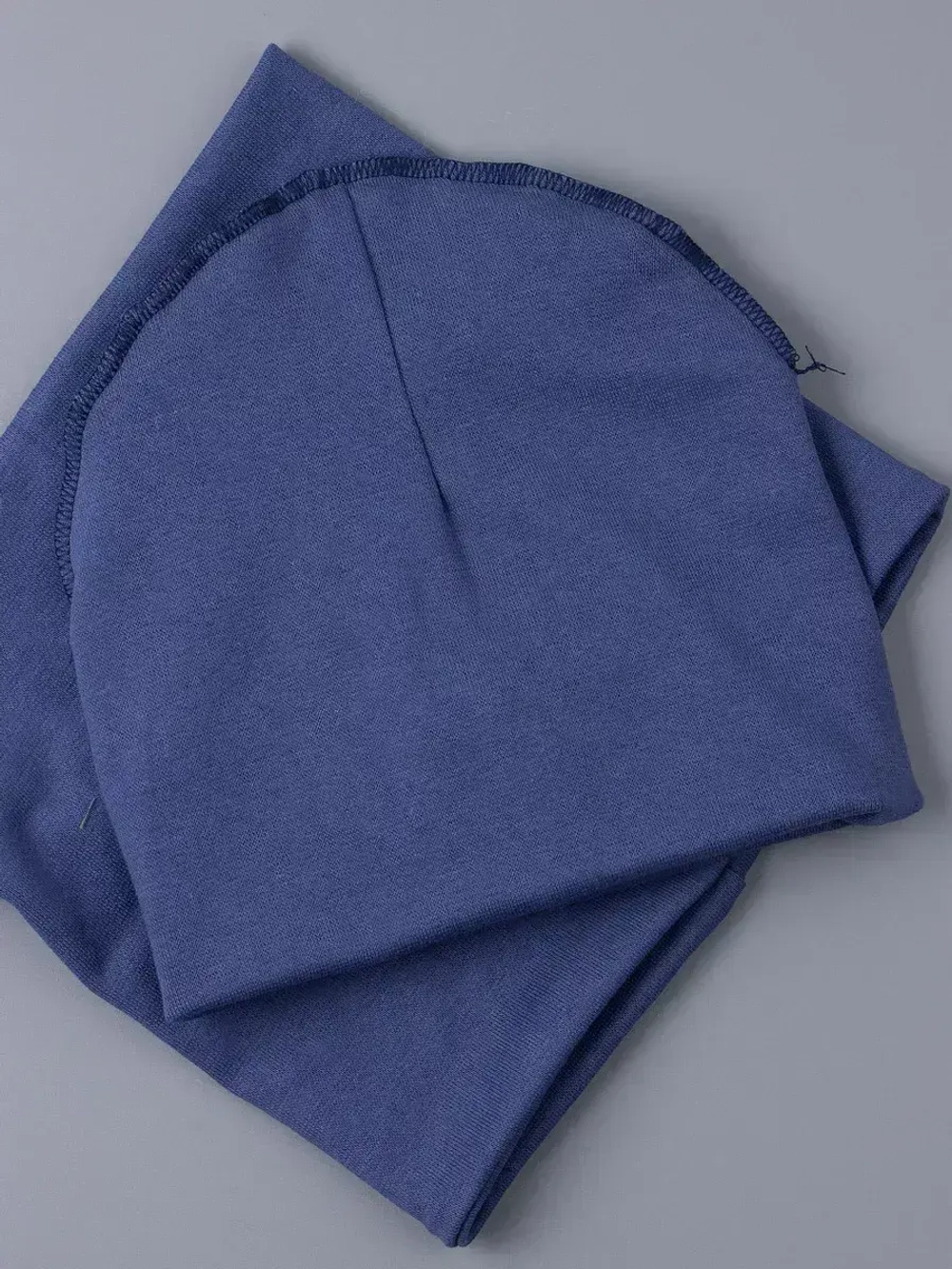 Шапка для мальчика с ушками, осенняя, синяя