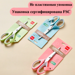 Ножницы DELI "LonGreen", 175 мм, нержавеющая сталь, ассорти