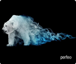 Коврик для мыши Perfeo "Flames" белый медведь
