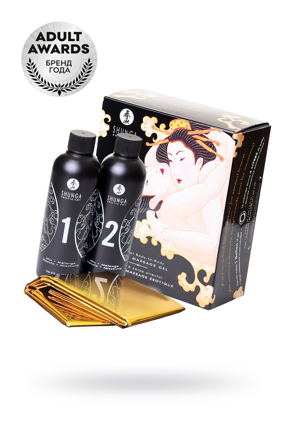 Массажный гель 2 в 1 для скользкого секса манго
