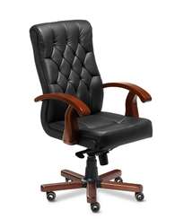 Кресло для руководителя Darwin B черная кожа