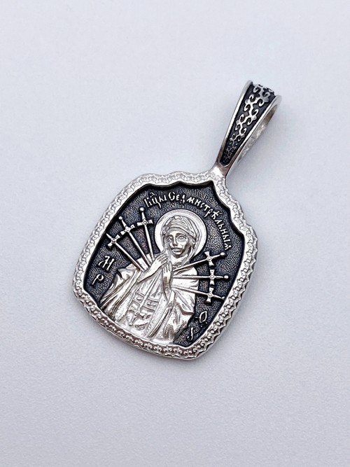 Образок из серебра/Чернение/Семистрельная