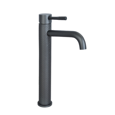 Смеситель для умывальника с высоким корпусом, серый, СЛ-ОД-Д15, Славен