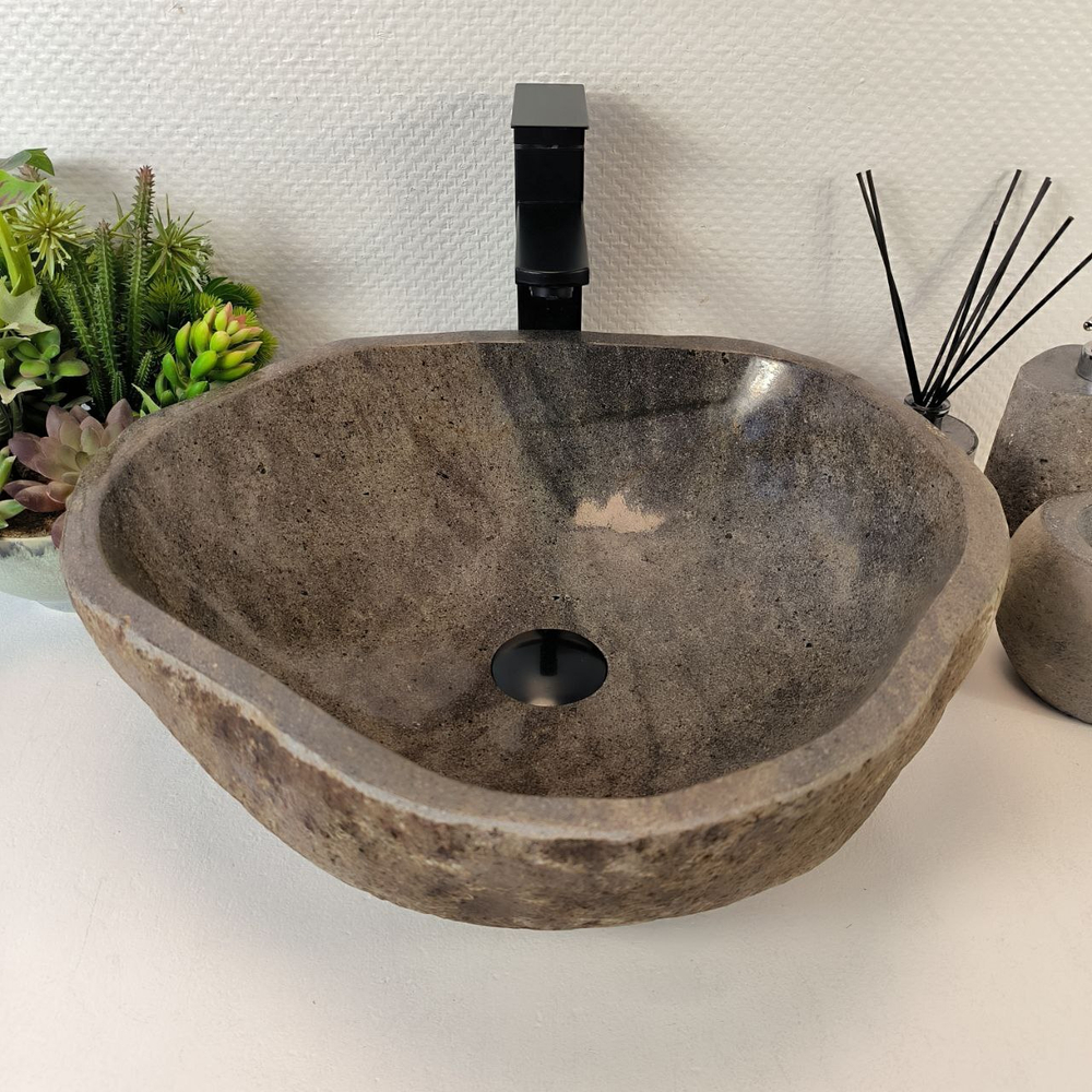 Раковина из речного камня RS-65372 47*43*15 0856