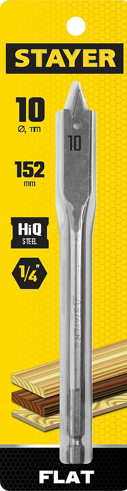 STAYER Flat, 12 x 152 мм, перовое, cверло по дереву (2950-12)