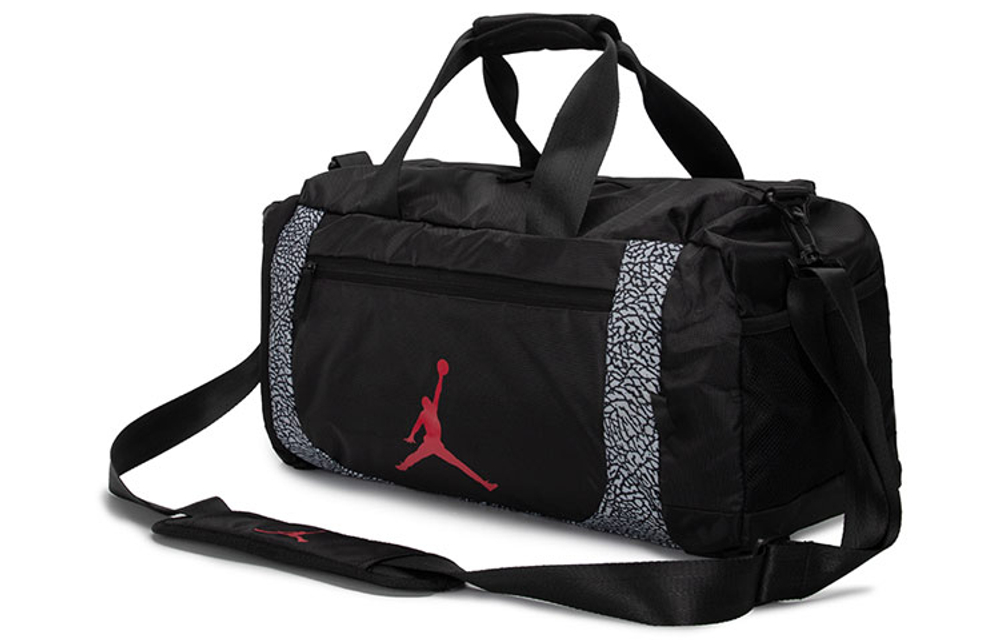 Jordan Large Capacity Polyester Travel Bag, Gym Bag, Handbag Regular Unisex Black