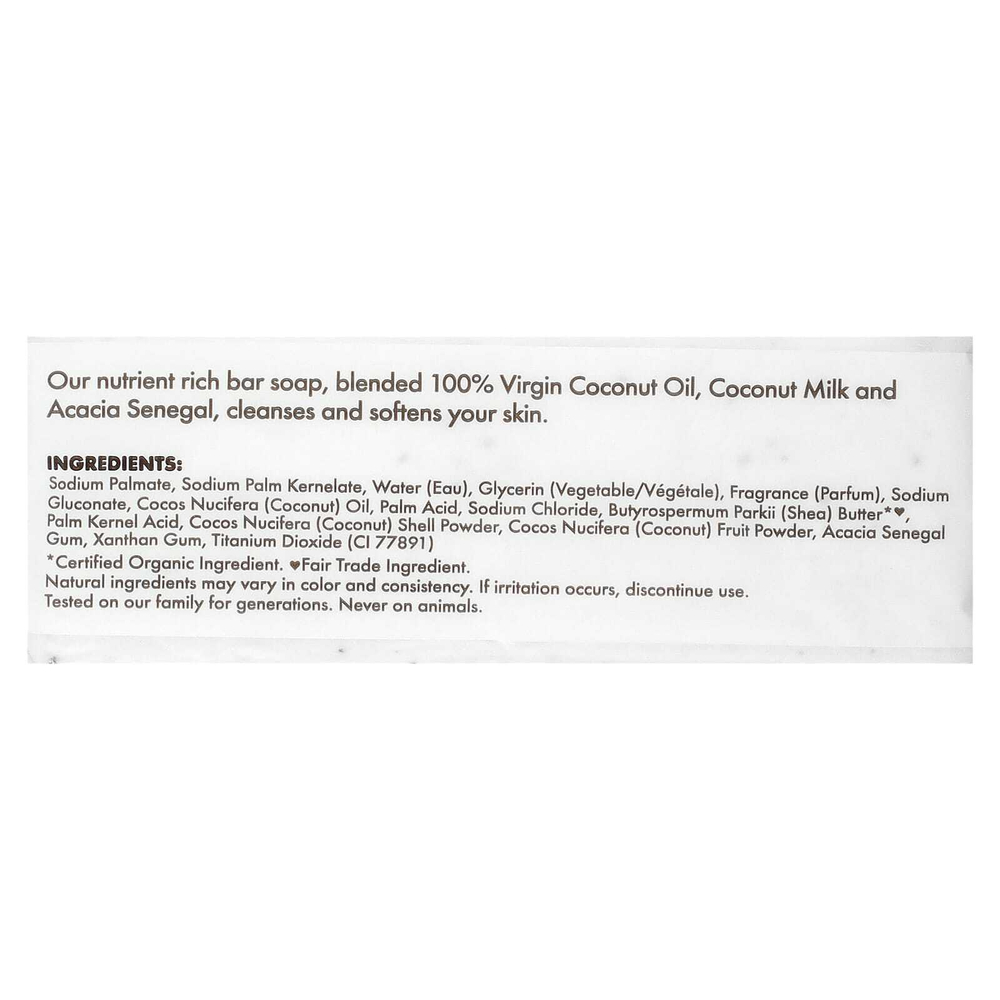SheaMoisture, мыло из 100% кокосового масла первого отжима и масла ши, 230 г (8 унций)