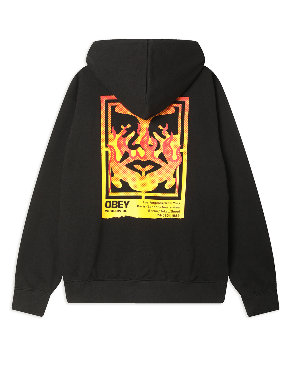 Мужская Толстовка Obey Icon Stencil Flame