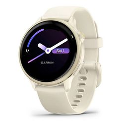 Умные часы Garmin Vivoactive 6 – Золотистые, ремешок цвета слоновой кости