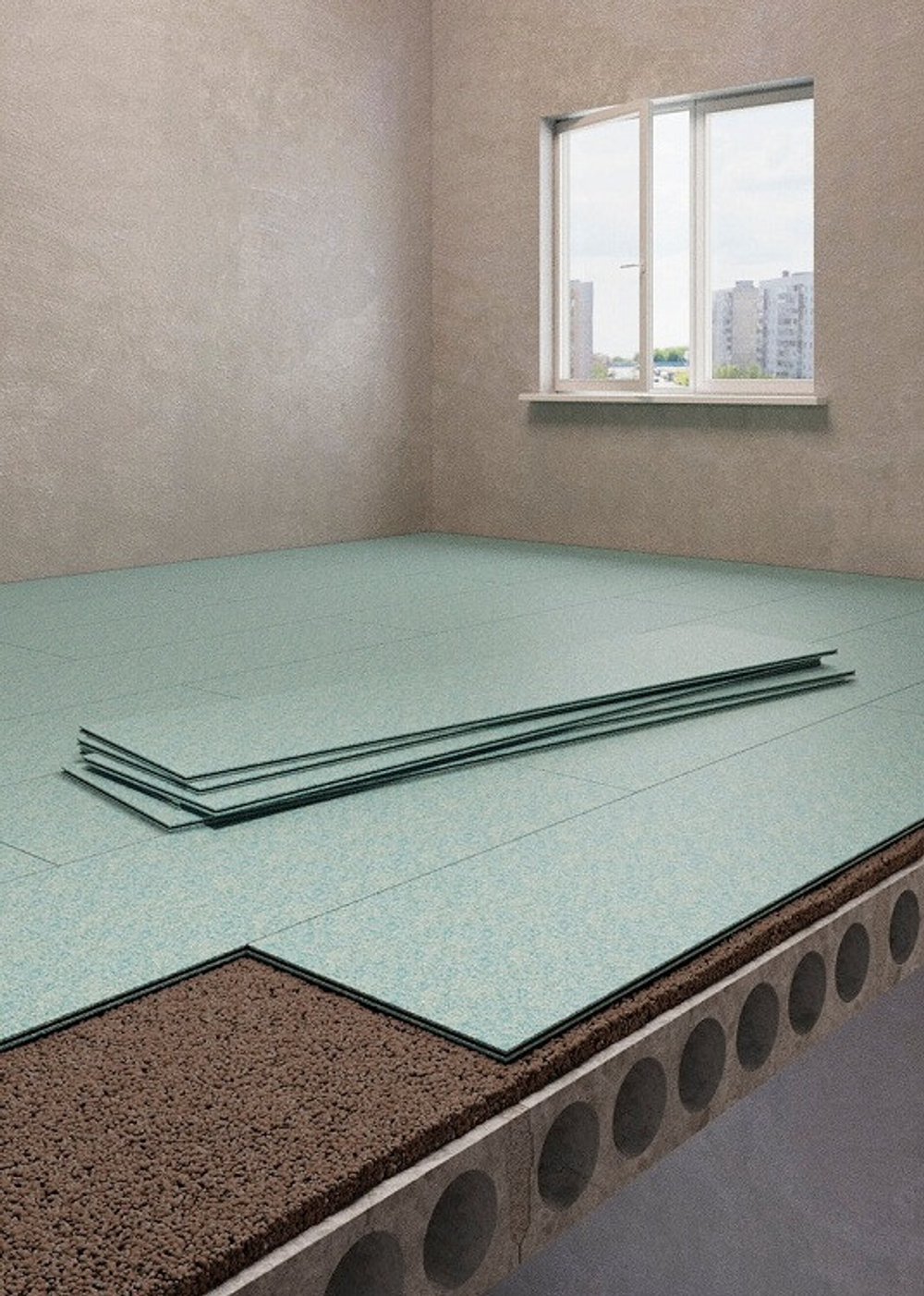 Плита ДСП QuickDeck Professional Р5 Е1 шпунтованная влагостойкая 2440х900х12 мм