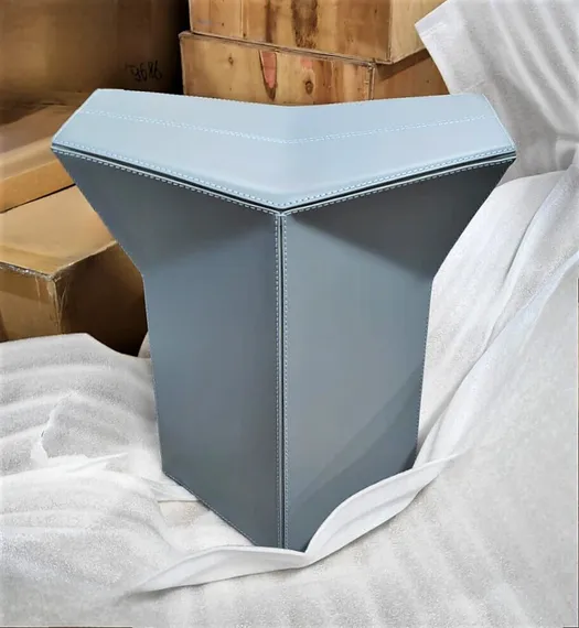 Табурет Atelier серо-голубая экокожа