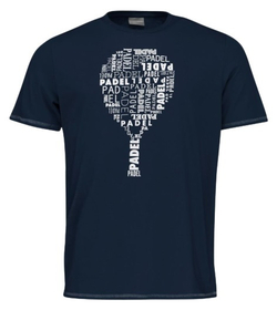 Футболка для мальчика теннисная Head Padel TYPO T-Shirt JR - dark blue