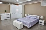 Коллекция Ультра Кровать 1800 с подъемным мех. Белый/Белый гл. (набор)