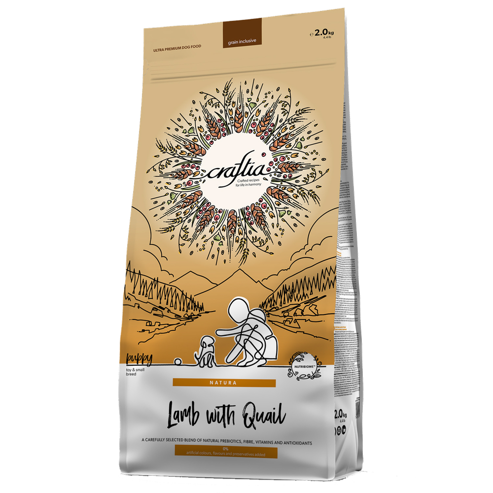 Craftia Natura Mini Puppy Ягненок с Перепелкой 2кг.
