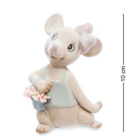 JP-121/12 Фигурка «Мышка с цветами» (Pavone)