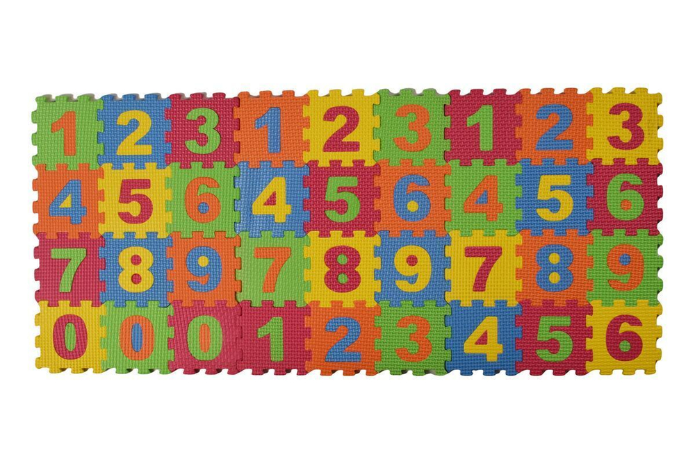 Коврик пазлы Цифры, пазл 9*9 см