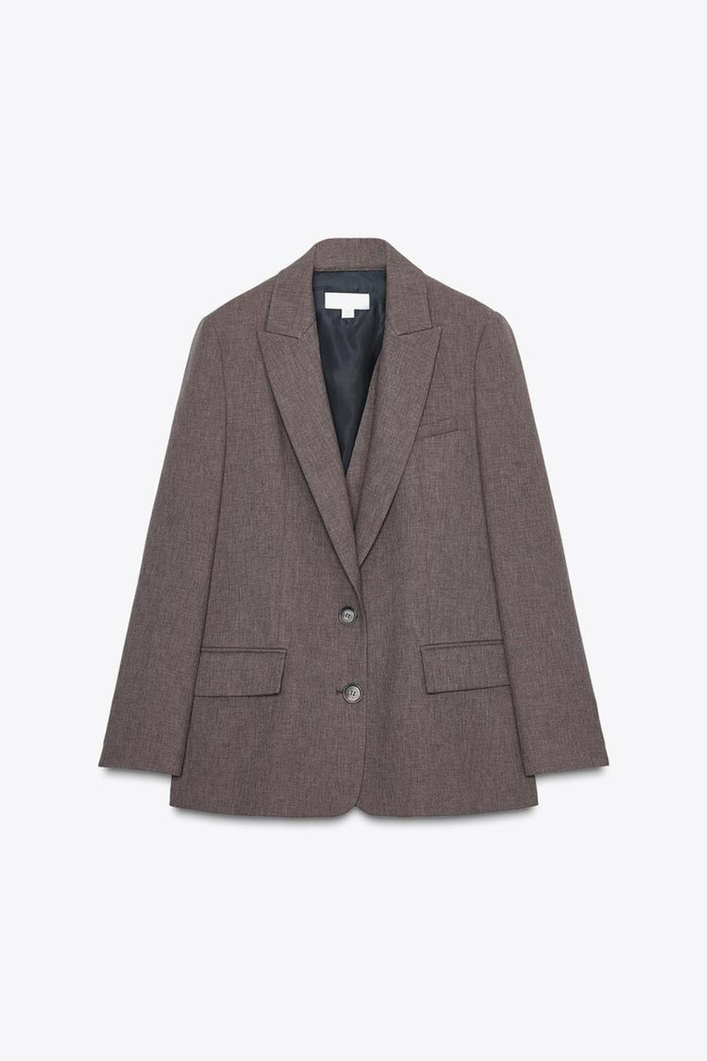 ZARA БЛЕЙЗЕР С РАЗРЕЗОМ СЗАДИ, КОРИЧНЕВЫЙ