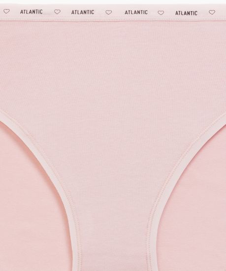 Женские трусы спорт (3шт) Atlantic 3CLP-010, хлопок, белый + светло-серый меланж + светло-розовый