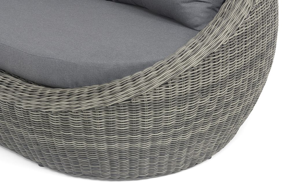 "Барселона" диван из искусственного ротанга трехместный, цвет графит