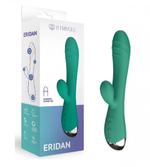 Вибратор кролик перезаряжаемый Eridan Solar зеленый 21 см