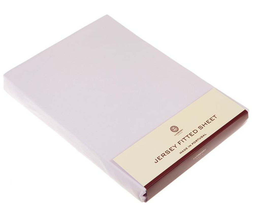 Простыня 140х200х30 Luxberry (Т) Трикотаж Джерси лаванда Португалия