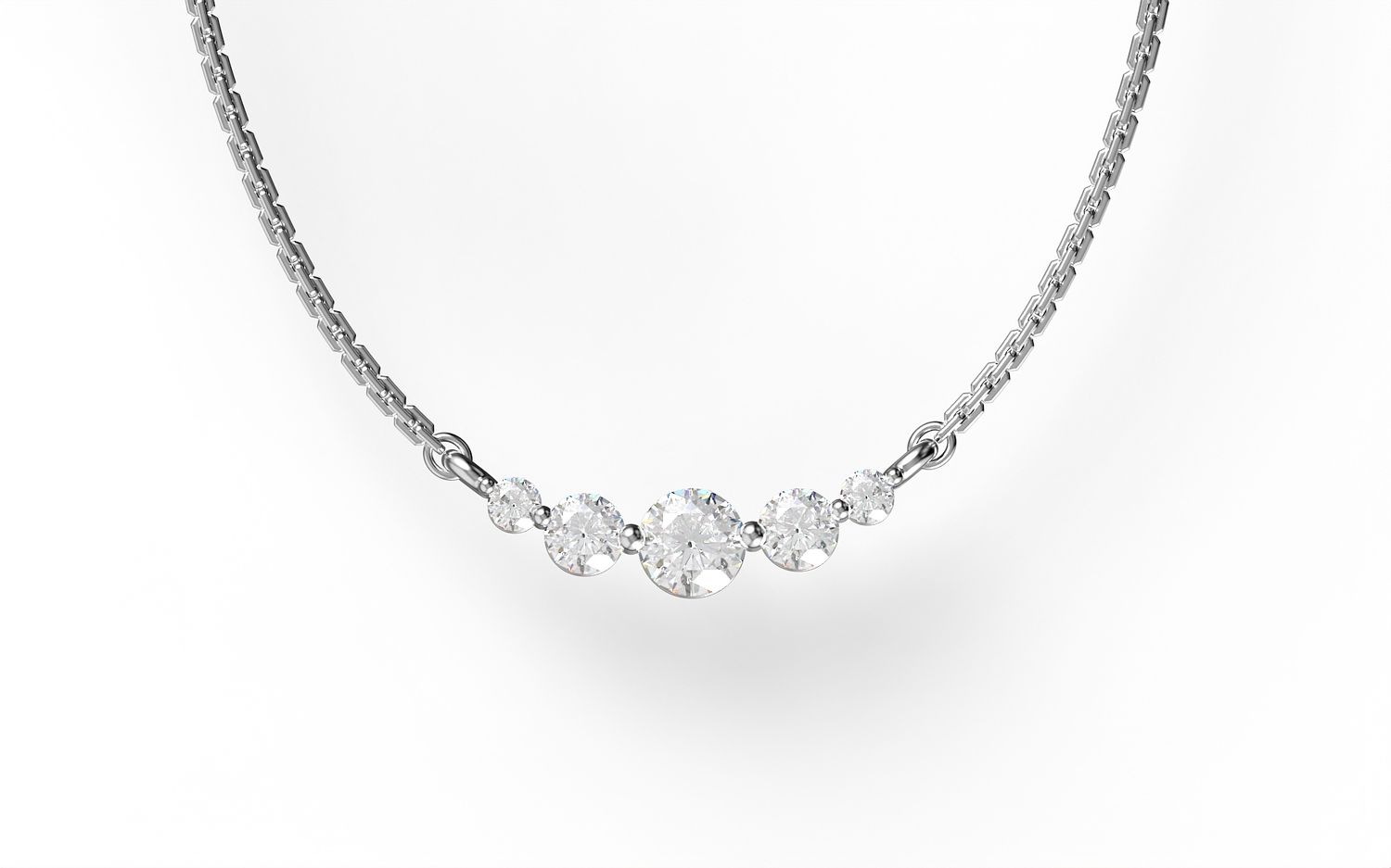 Колье Subtle Statement Necklace – Pave Round