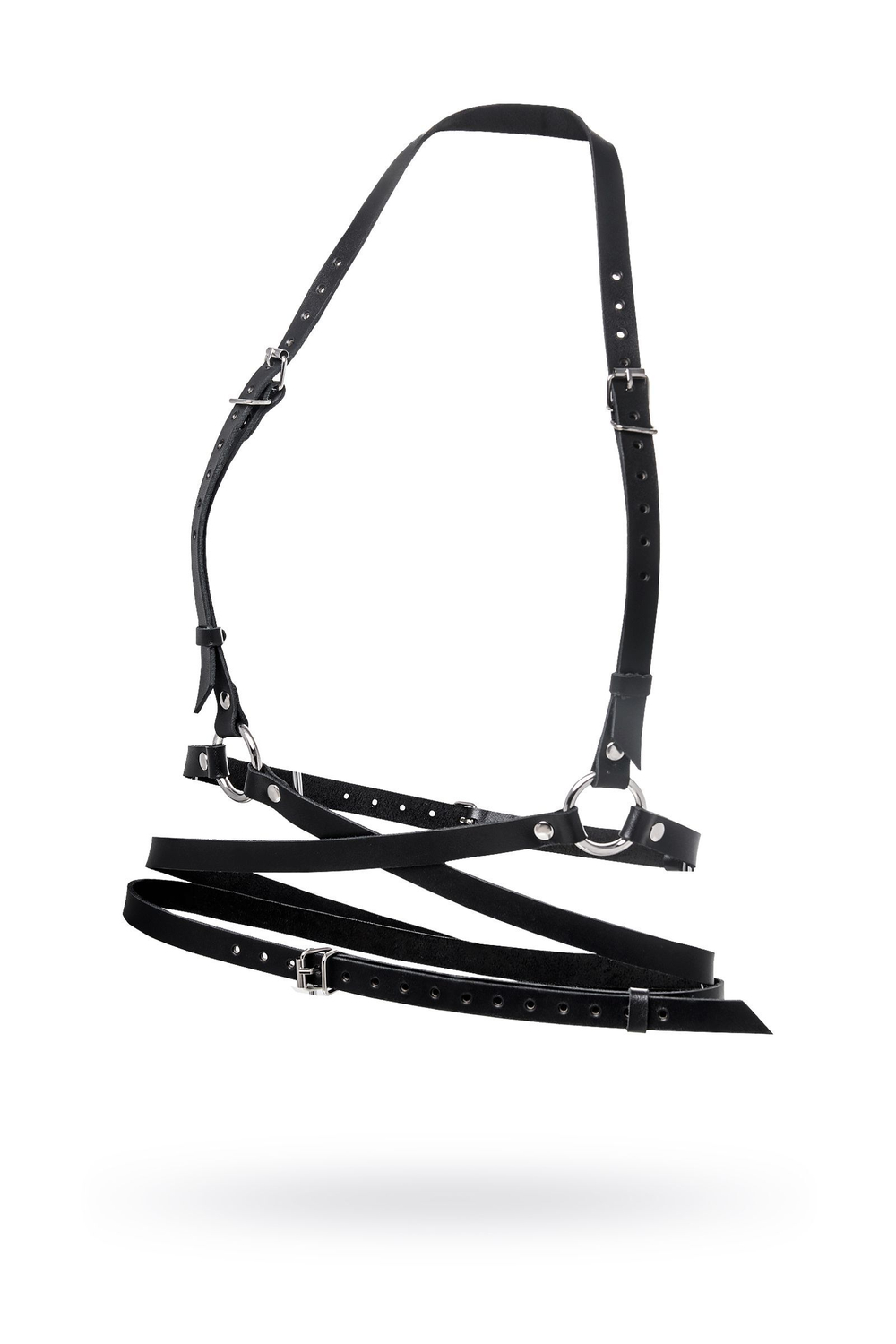 Черная кожаная портупея «Осанка»