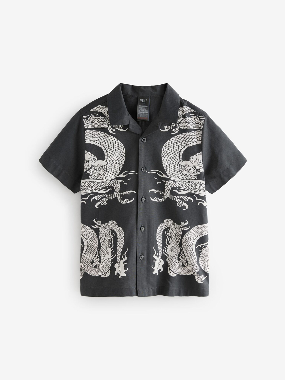 Рубашка с коротким рукавом для мальчика Next 136-484, Черный