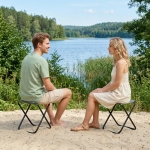 Табурет складной «Кондор» О-образный, 27*31*34 см, до 90 кг, серый