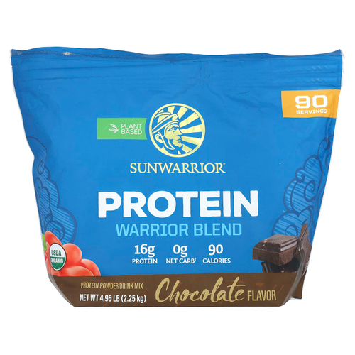 Sunwarrior, Warrior Blend, протеин, шоколад, 2,25 кг (4,96 фунта)