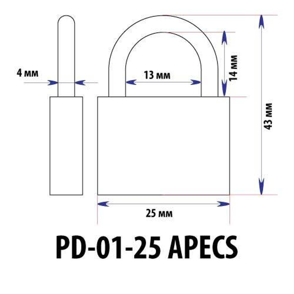Апекс PD-01-25 (MBC-122) Замок навесной (240,6) (арт. 12770)