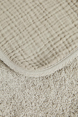 ZARA HOME ДЕТСКИЙ ХЛОПКОВЫЙ НАГРУДНИК, СЕРО-ЗЕЛЕНЫЙ